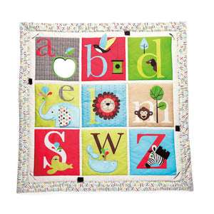 Alphabet zoo themed activity gym with engaging visual stimulation