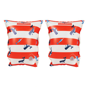 Swim Essentials Kids Armbands - Red White Whale