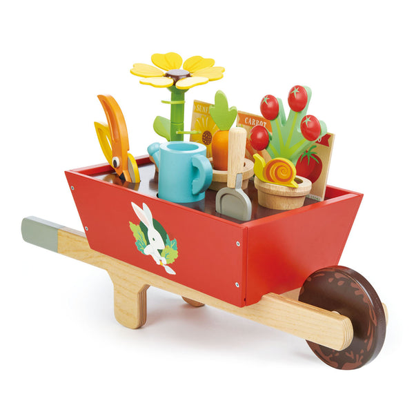 Tender Leaf Garden Wheelbarrow Wooden Toy Set