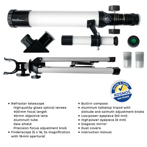 Educational telescope for young astronomers and STEM learning.