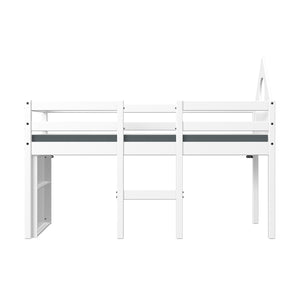 This Thuka bed had one main ladder with one step at the centre of the bed to get in and out of the bed.
