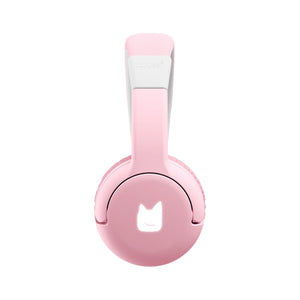 Close-up of the LED lights glowing on the ear cups.
