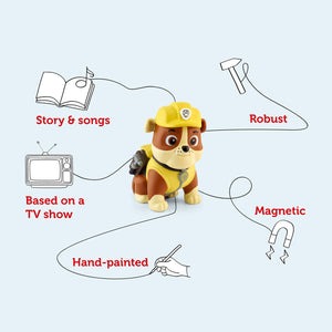 Rubble Tonie packaging featuring Adventure Bay rescue dogs.