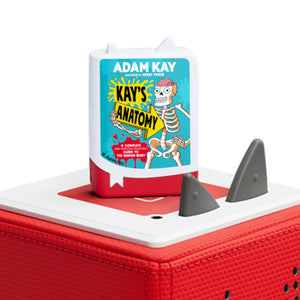 The Kay's Marvellous Medicine Book Tonie standing ready for use on a Toniebox.