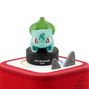 Tonies Pokemon Bulbasaur on the toniebox 2 in a white background
