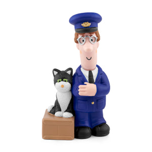 Postman Pat Tonie figurine standing in uniform with mailbag, smiling in a friendly pose