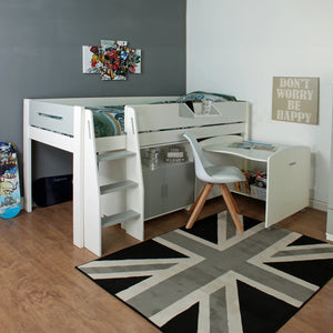Urban Grey Midsleeper 2 Bed - Kids Avenue
