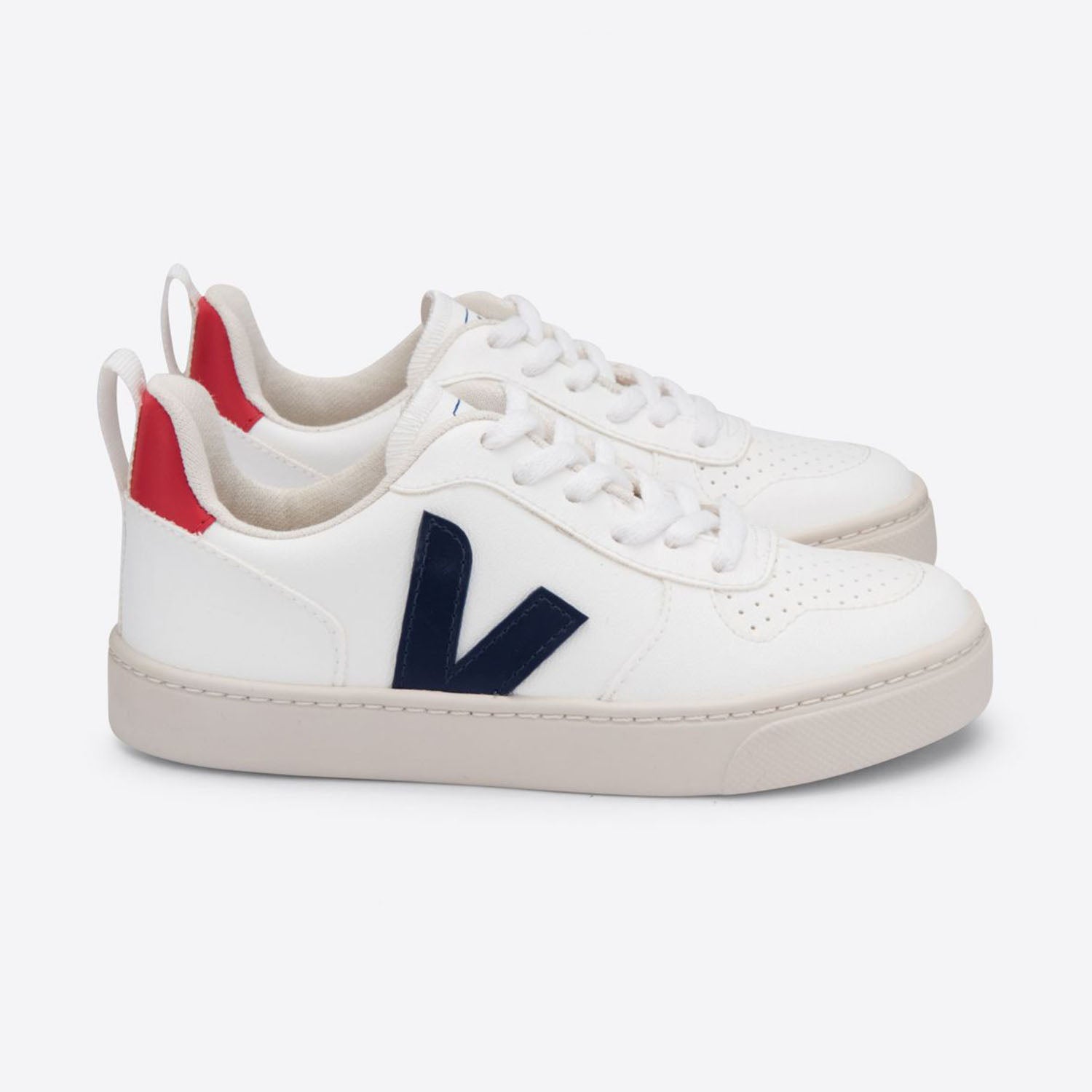 Veja Kids V-10 Laces White Cobalt Pekin - Main Image