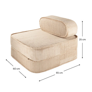 Measurement of brown sugar foldable chair.