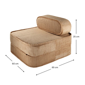 Measurement of Wigiwama 2-in-1 flip foldable chair.