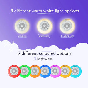Zello is showing 3 different warm light options with rainbow colour mode activated.
