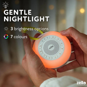 Top view of Zello showing buttons and LED light.