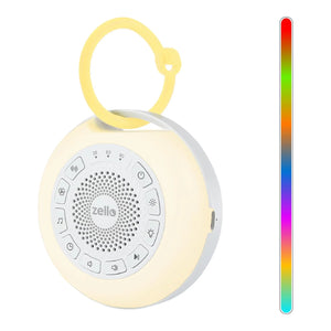 Top view of Zello showing buttons and LED light.