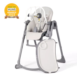 Allis 2-in-1 Lola Baby High Chair in elegant light grey.