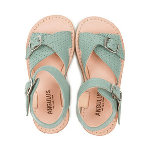 Angulus Girls Leather Sandal - Mint