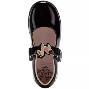 Lelli Kelly Bliss Unicorn Black Patent School Shoes F Fitting