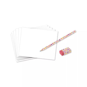 Drawing box paper pencil and eraser