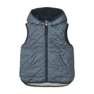 Liewood Diana Reversible Warm Winter Vest - Whale Blue Mix