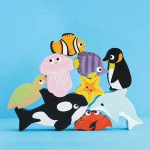 Le Toy Van Ocean Wooden Animal Stacking Toy