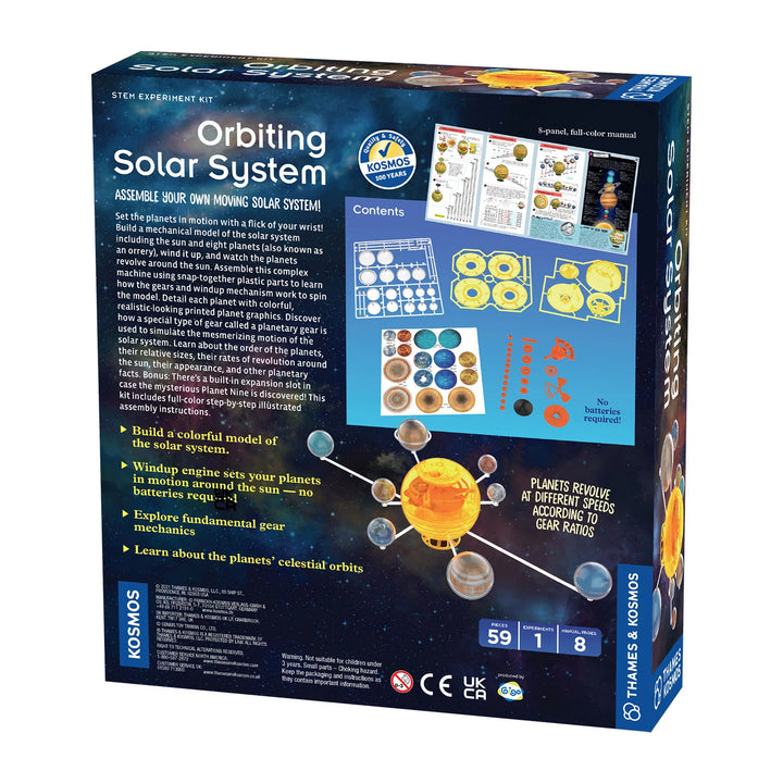 STEM toy featuring planets, gears, and orbits for hands-on discovery.