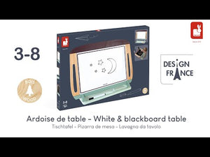 Janod White and Blackboard Table - Double Sided - Video