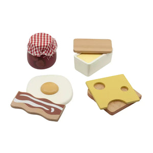 Sebra Wooden Breakfast Pretend Playset