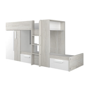 Sleek white finish for a contemporary look