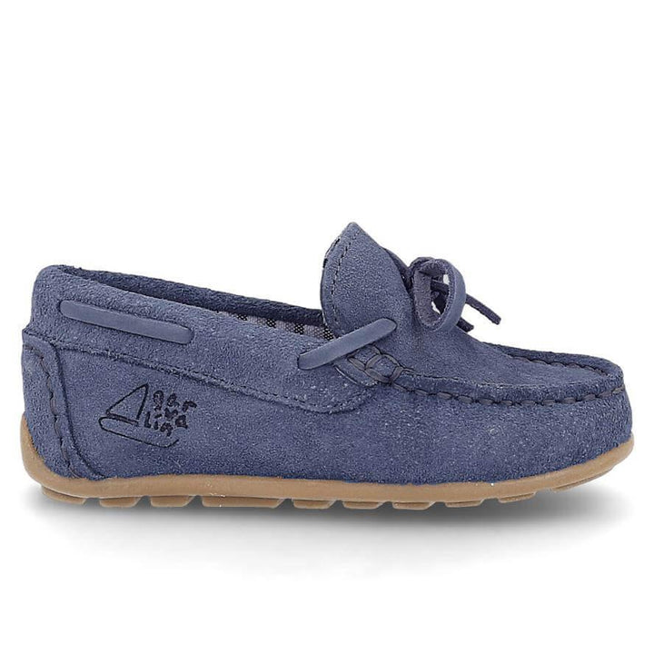 Garvalin Boys Mocassins Loafers in Leather - Navy
