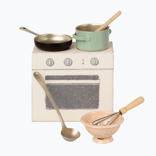 Maileg Cooking Set - Stove & Utensils