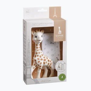 Sophie la girafe and her bag