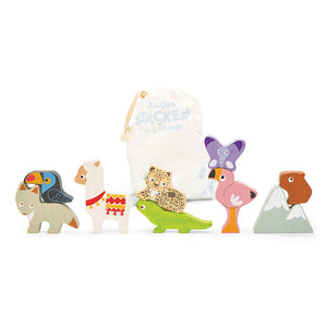 Le Toy Van Andes Stacking Animals & Bag