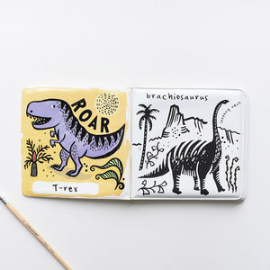 Wee Gallery Bath Book Colour Me - Dinosaurs