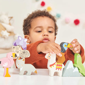 Le Toy Van Andes Stacking Animals & Bag