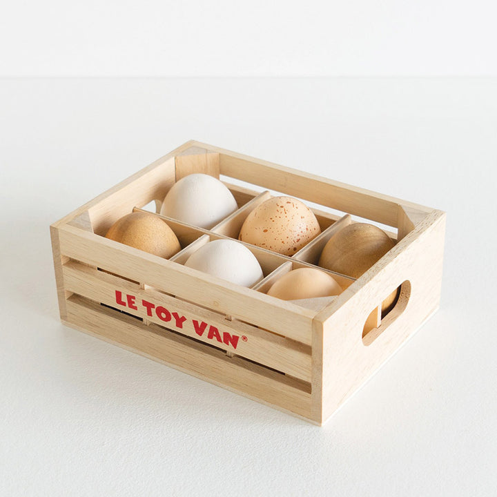 Le Toy Van Honeybee Market - Farm Eggs Half Dozen Crate