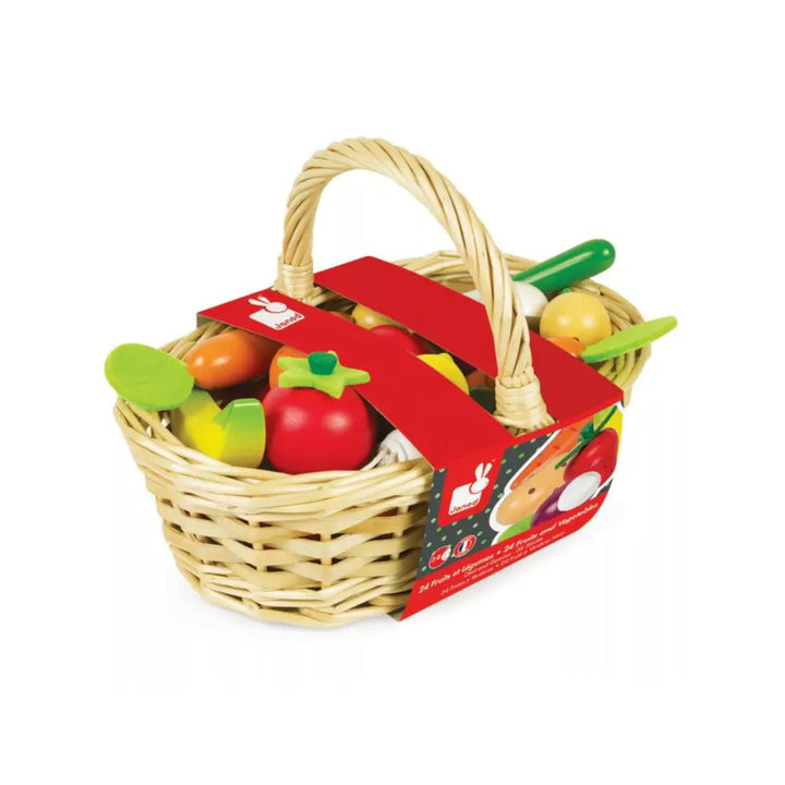 Fruits and Vegetables Basket Toys in a Basket