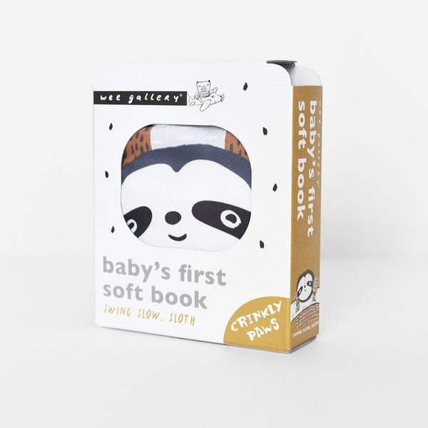 Wee Gallery Baby's First Soft Book - Swing Slow Sloth