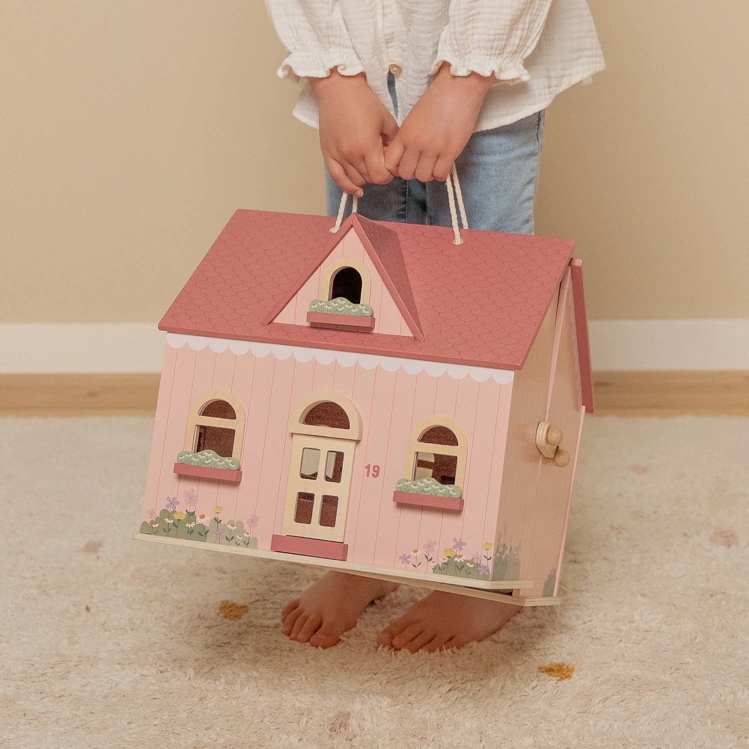 Little Dutch Portable Wooden Dolls House with Furniture