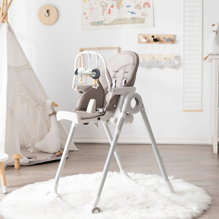 2-in-1 Lola Adjustable Baby Highchair - Grey with Toy Bar