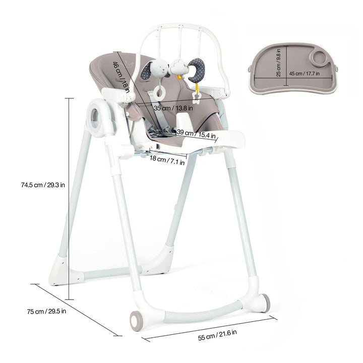 Adjustable Baby Highchair Size: 53x75x108cm
