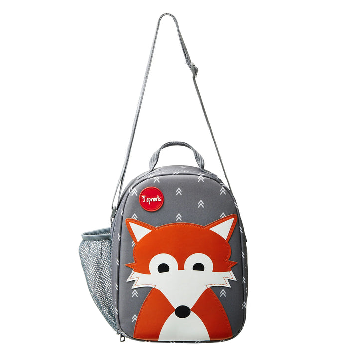 Child holding the 3 Sprouts Kids Lunch Bag (Fox)
