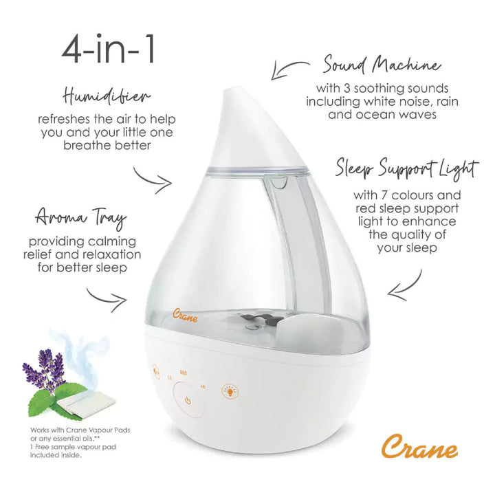 4-in-1 Humidifier with Sound Machine & Night Light