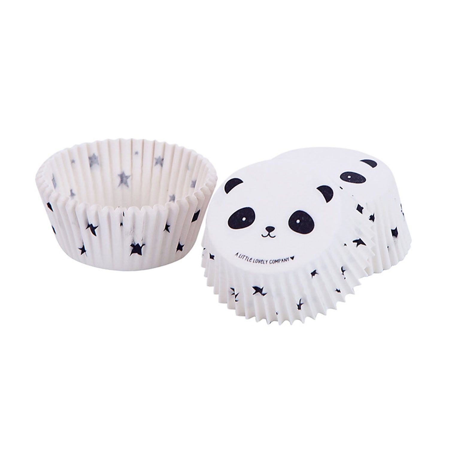A Little Lovely Company cupcake case in panda design.