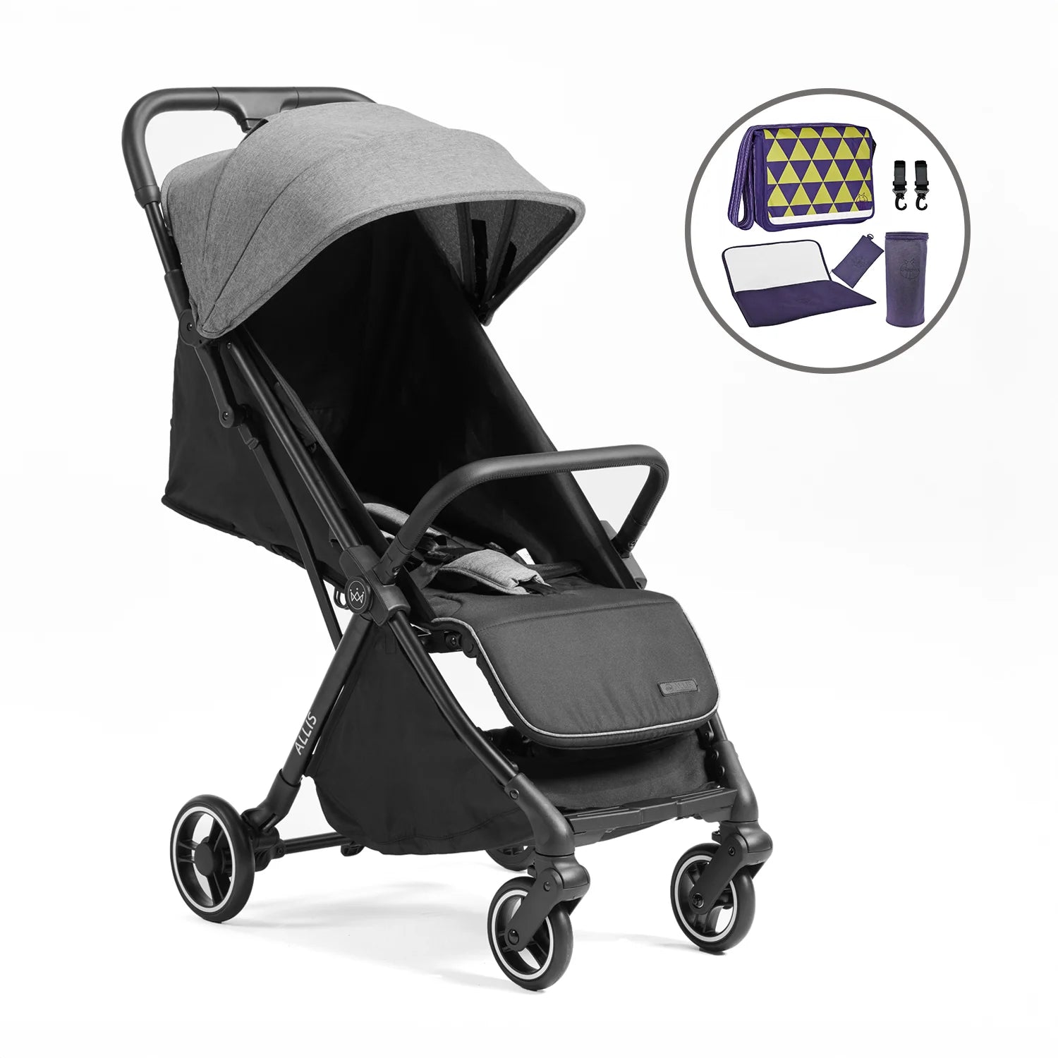 Allis Baby Flick Auto-Fold Stroller with Free Changing Bag