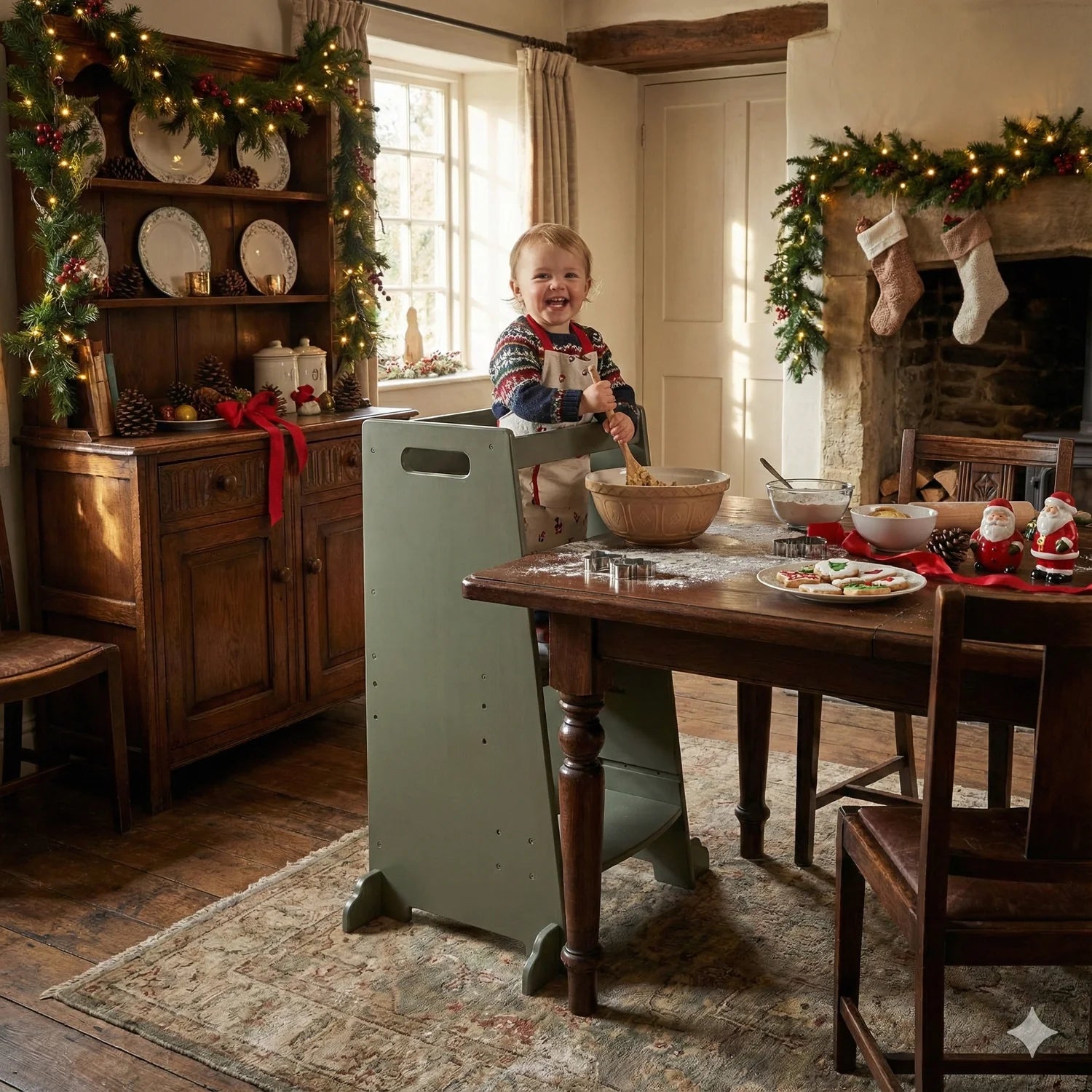 Allis Baby Toddler Learning Tower - Sage Green