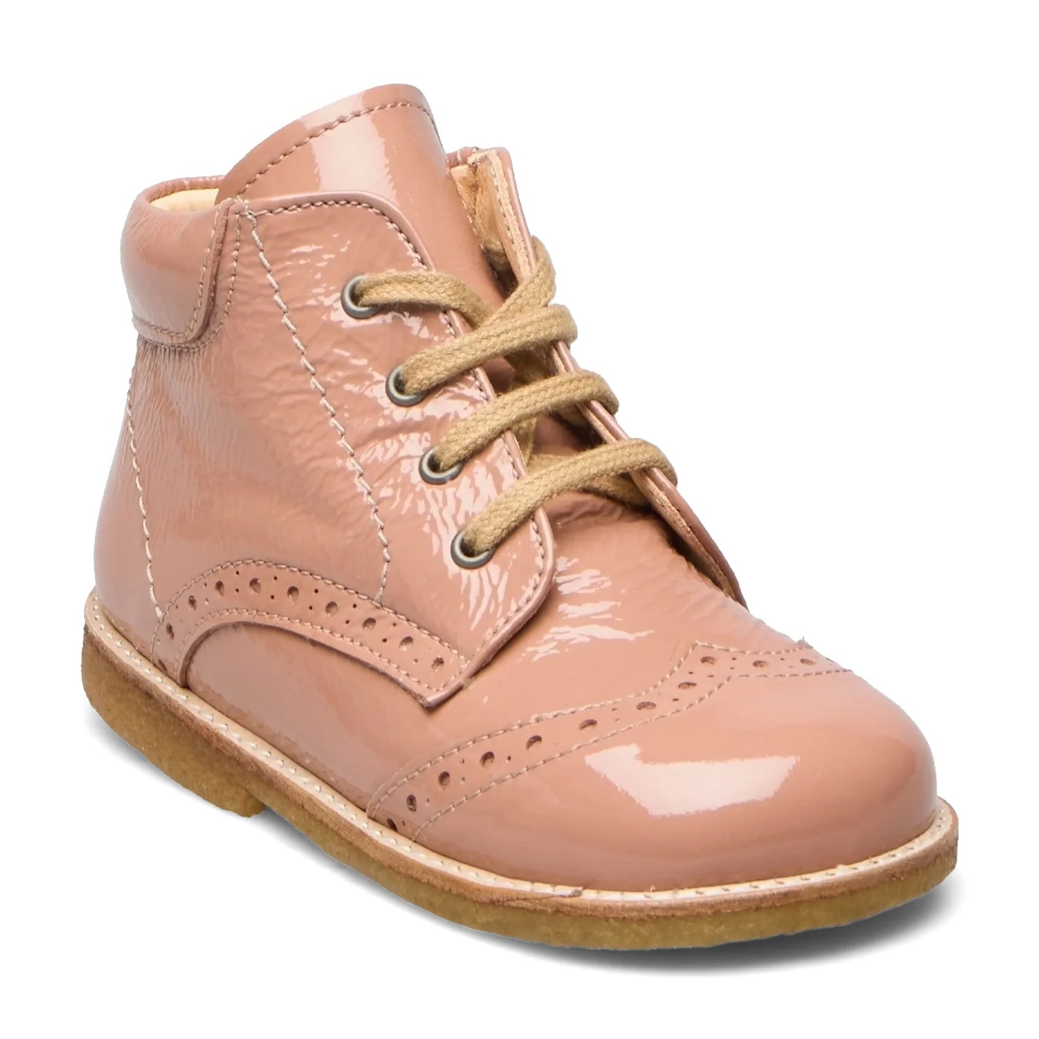 Angulus classic lace-up shoe - dark peach normal fit