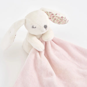 This super soft pink bunny comforter is perfect for newborns.
