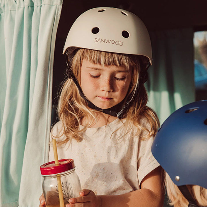 Kids Wearing Banwood Classic Kids Bike Helmet