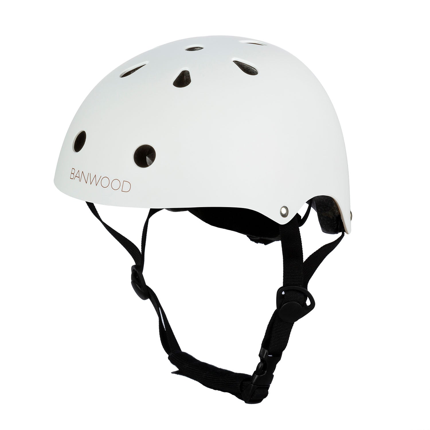 Banwood classic kids' helmet in matte white colour.