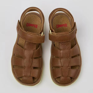 Camper Bicho Kids Sandals - Brown Leather Sandals