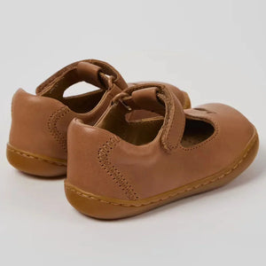 Back view of the nude camper leather twins shoes